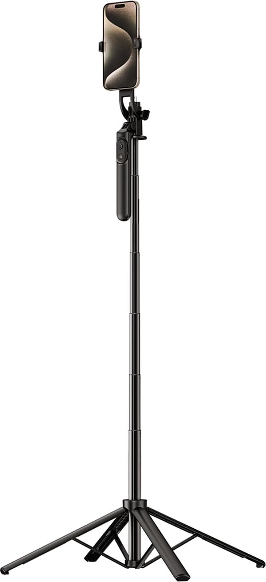 Selfie stick Hurtel WH181-Y1S, tripod teleskopik 1.75m, Bluetooth 5.2, i zi