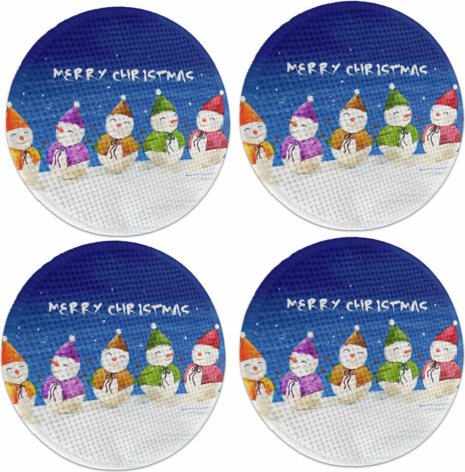 Set 4 copë supla tavoline Hermia Concept, shumëngjyrëshe, 37cm, dizajn Krishtlindjesh