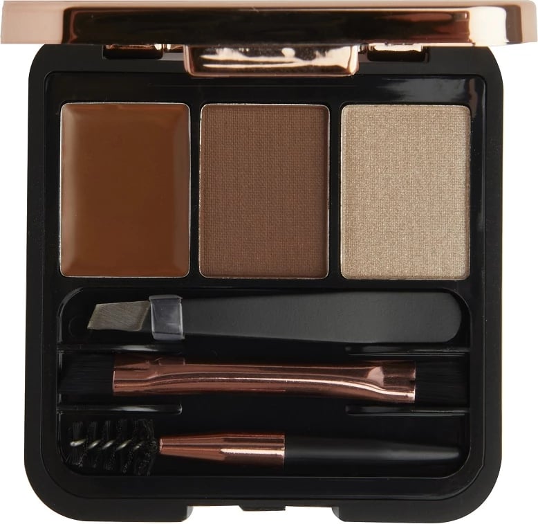 Set për stilizim vetullash Makeup Revolution Brow Sculpt Kit Medium Brown për femra, 1 art