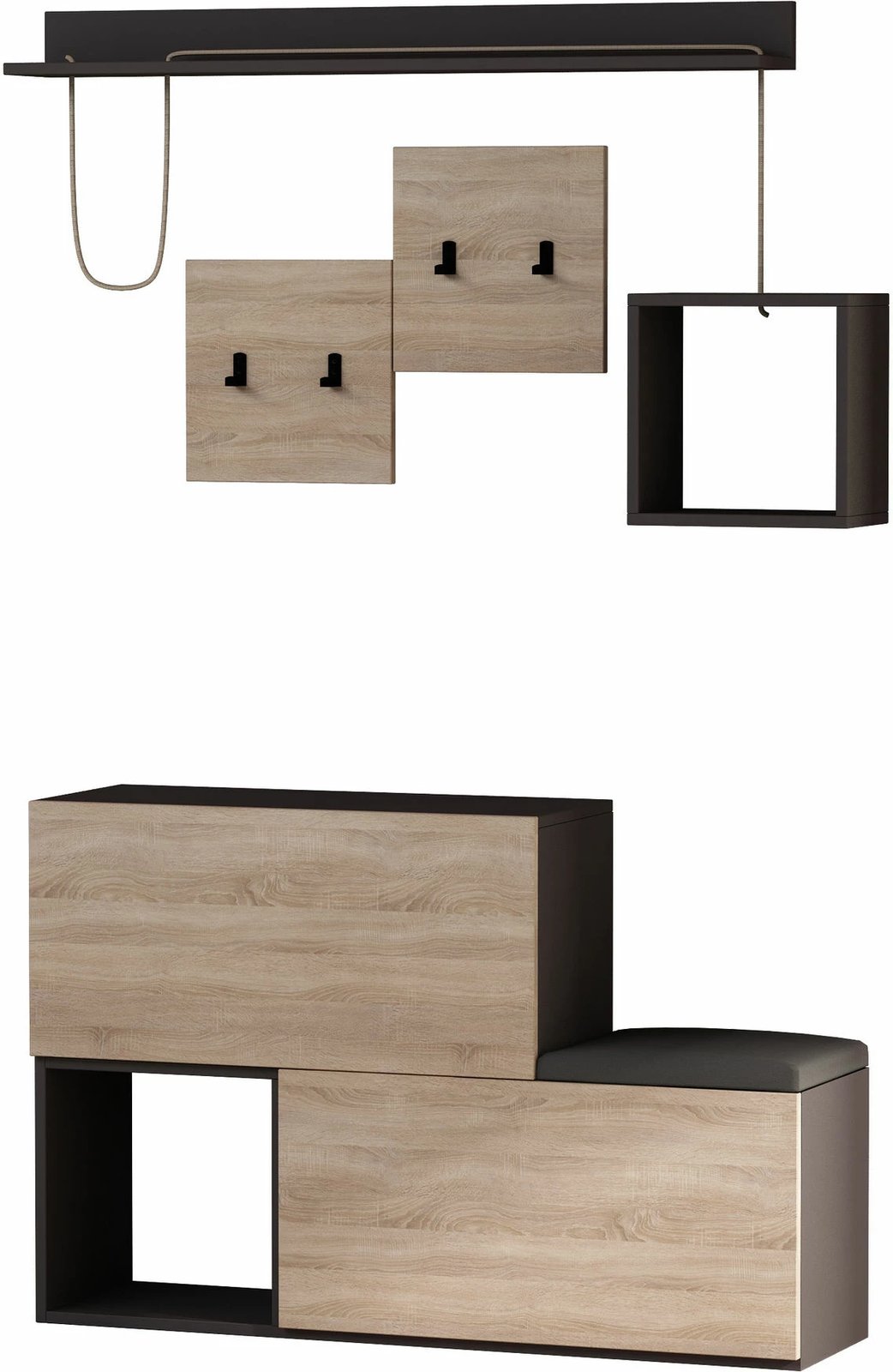 Stendë korridori Skye Decor, Holdon, anthracite, sonomo