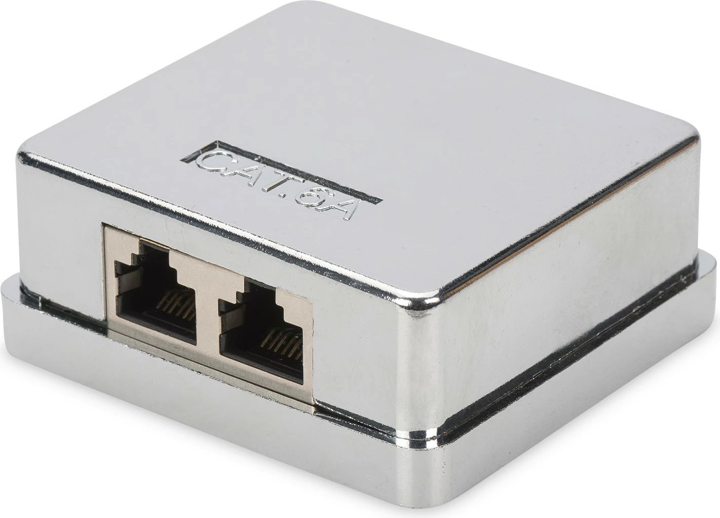 Dozë rrjeti Digitus Cat6a 2xRJ-45, argjend