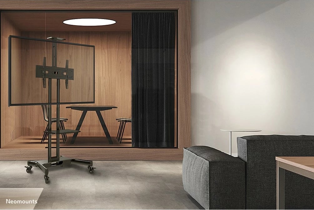 Karrocë TV Newstar NM-M1700BLACK, për ekrane 32-75 inç, rregullim lartësie, ngjyrë e zezë
