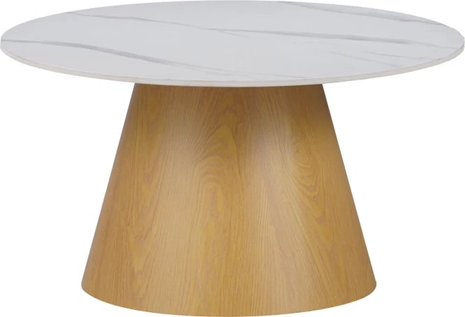 Tavolina kafeje Soleire Inart set 2 copë, gur i sinterizuar, ngjyrë mermeri e bardhë