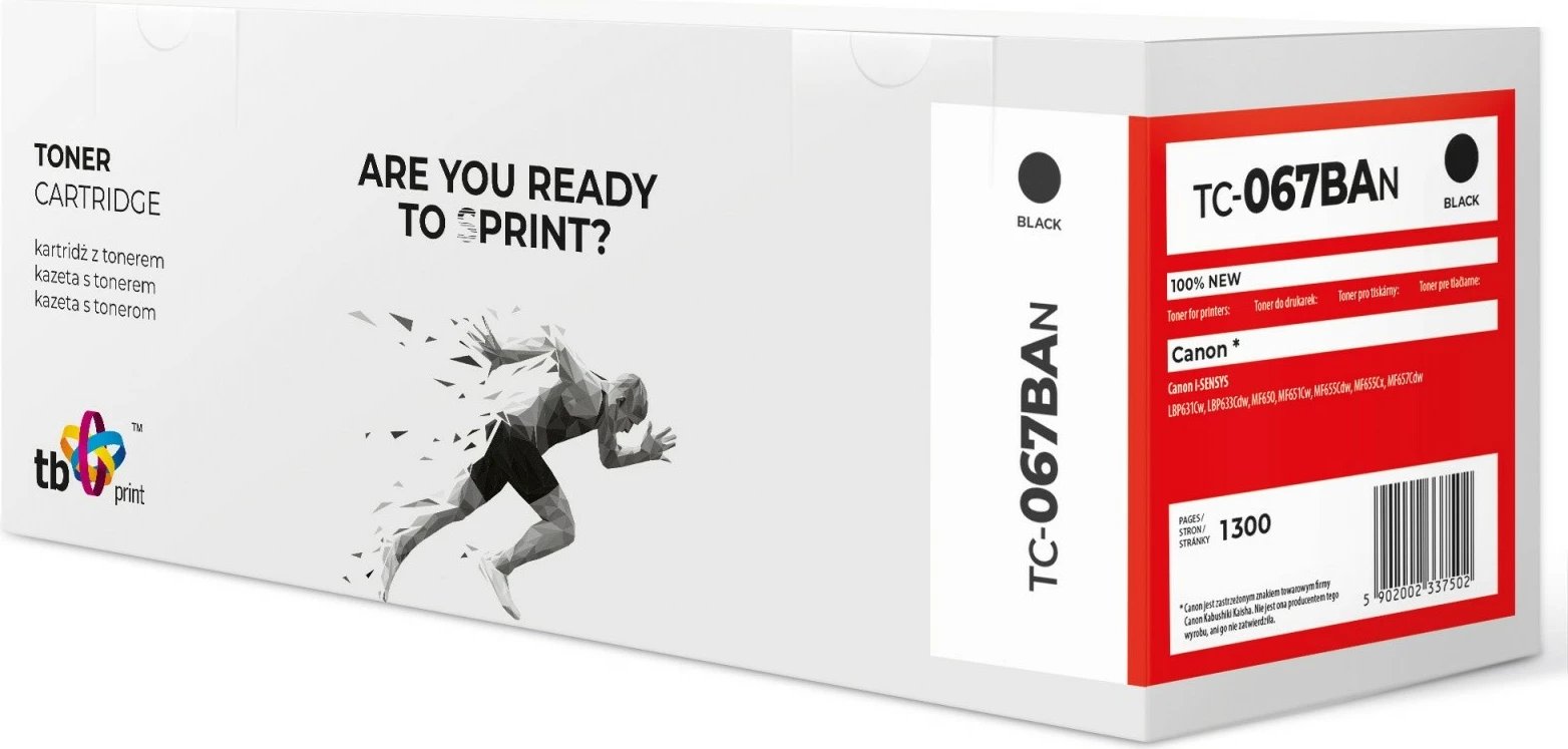 Toner, TB Print TC-067BAN CRG067, 1300 faqe, me çip, i zi