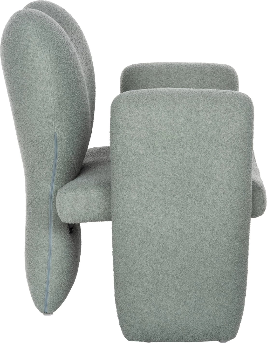 Karrige ngrënieje me krahë HARTT FH9777.07, ngjyrë fistik, pëlhurë TEDDY, 84x74x87H cm