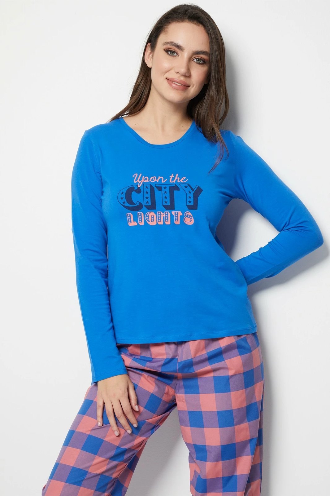 Set pizhamash për gra, ngjyrë kaltër, Jumeon, 002-000263