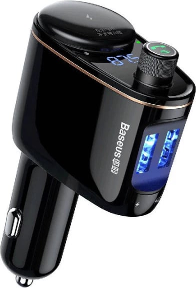 Transmetues FM për veturë Baseus S-06 me Bluetooth/USB, i zi