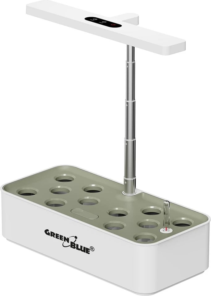 Vazo e mençur GreenBlue GB133 për rritje bimesh, 4L, 12 vende, LED, e bardhë