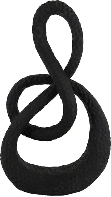 Dekorim nyje CERCHIO TOP, polirezine e zezë, 17x7x29cm