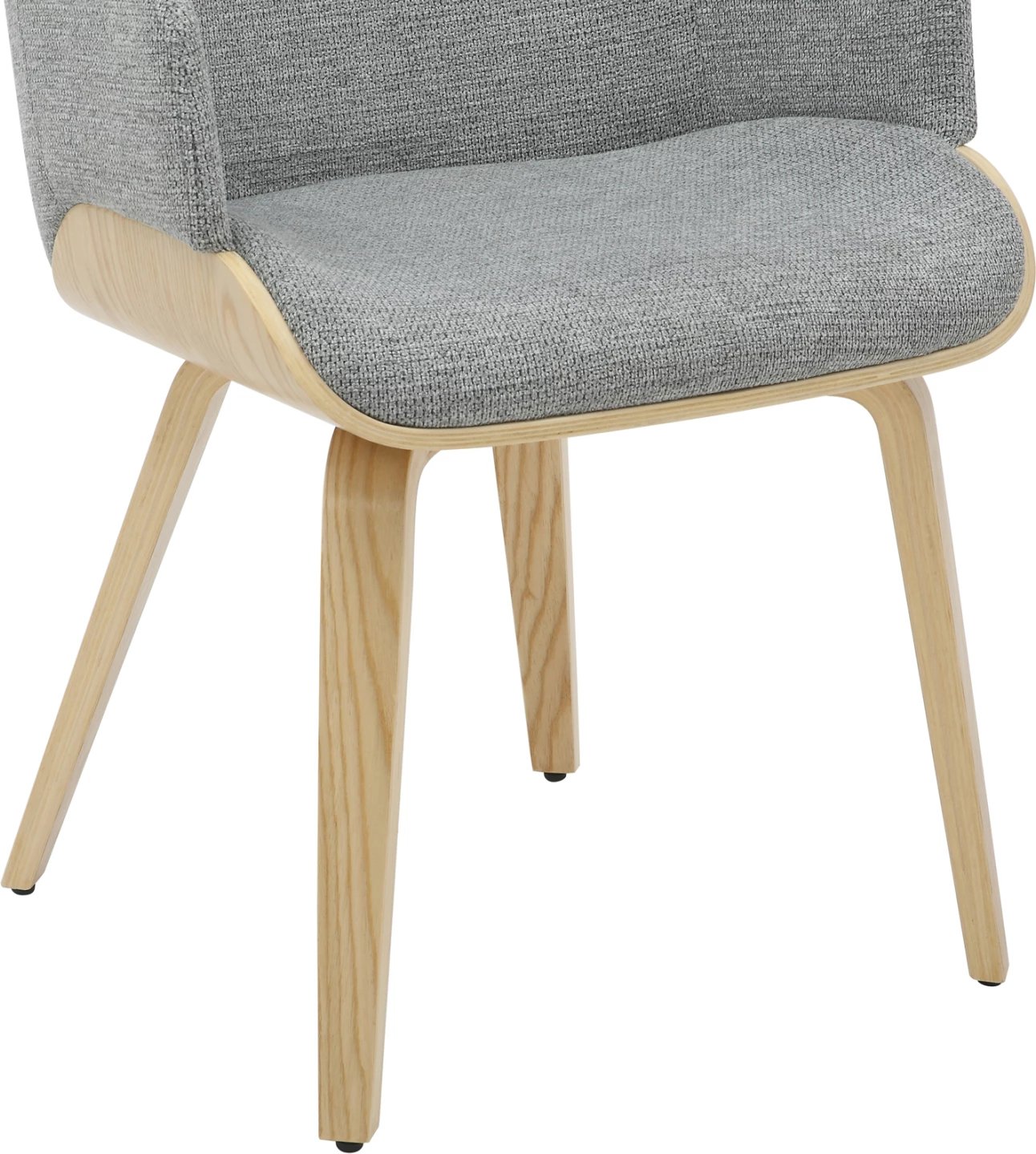 Karrige për tavolinë PRIETO FH9989.01, kornizë prej druri, pëlhurë gri, 54.5x44x89.5H cm