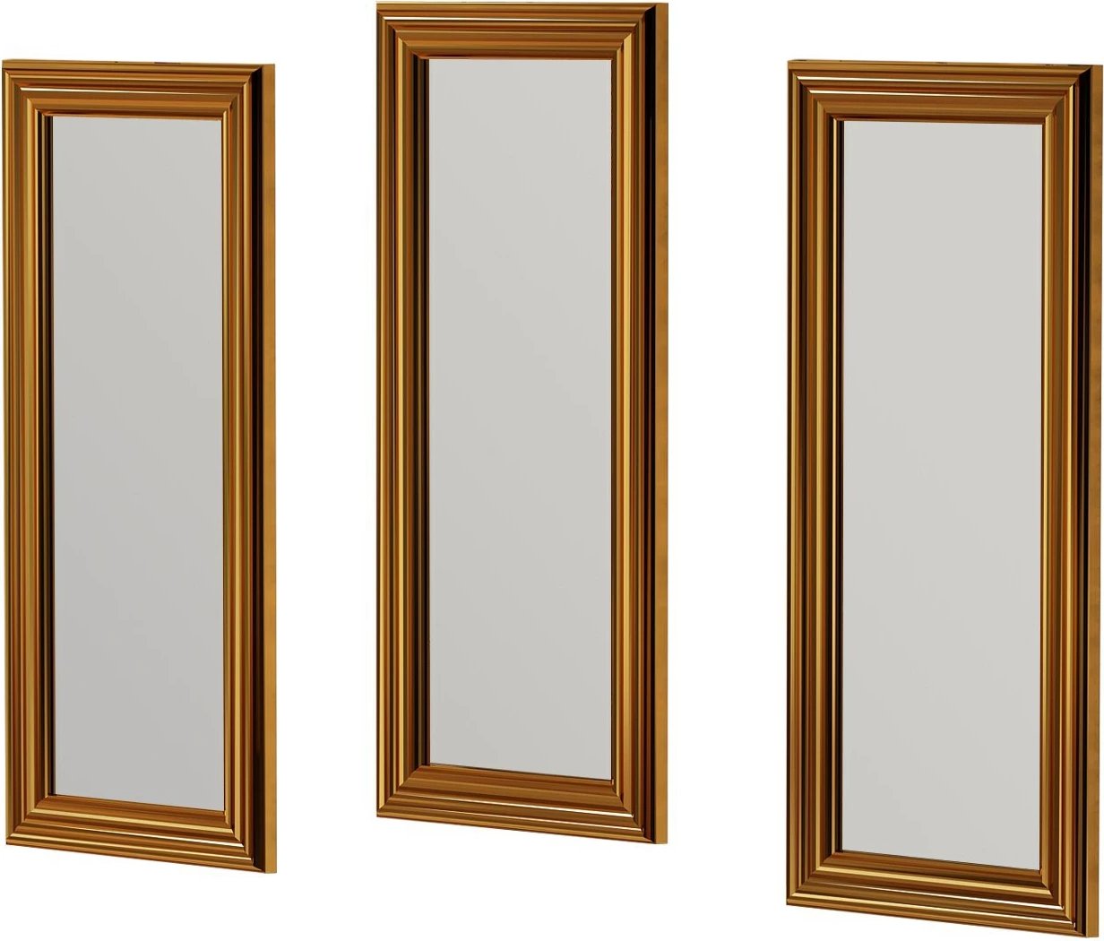 Set pasqyrash (3 copë), Skye Decor, Lavia, ngjyrë ari