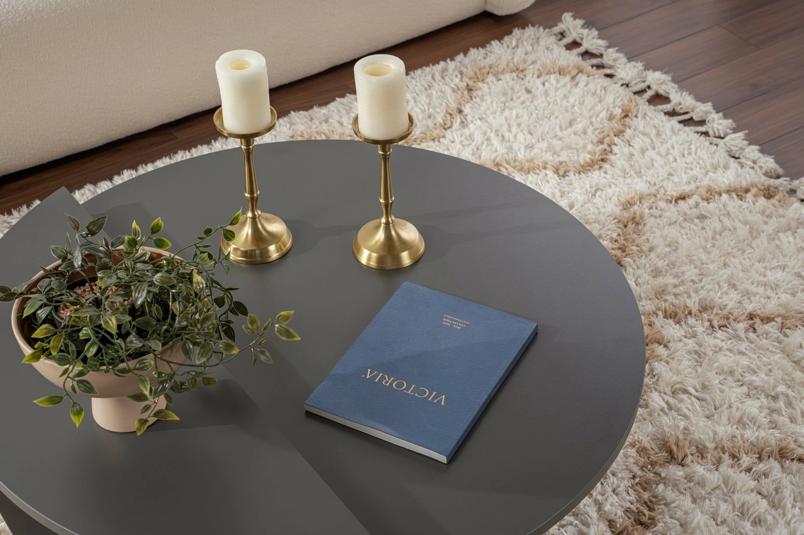 Tavolinë kafeje Nordure, Orion, ngjyrë antracit