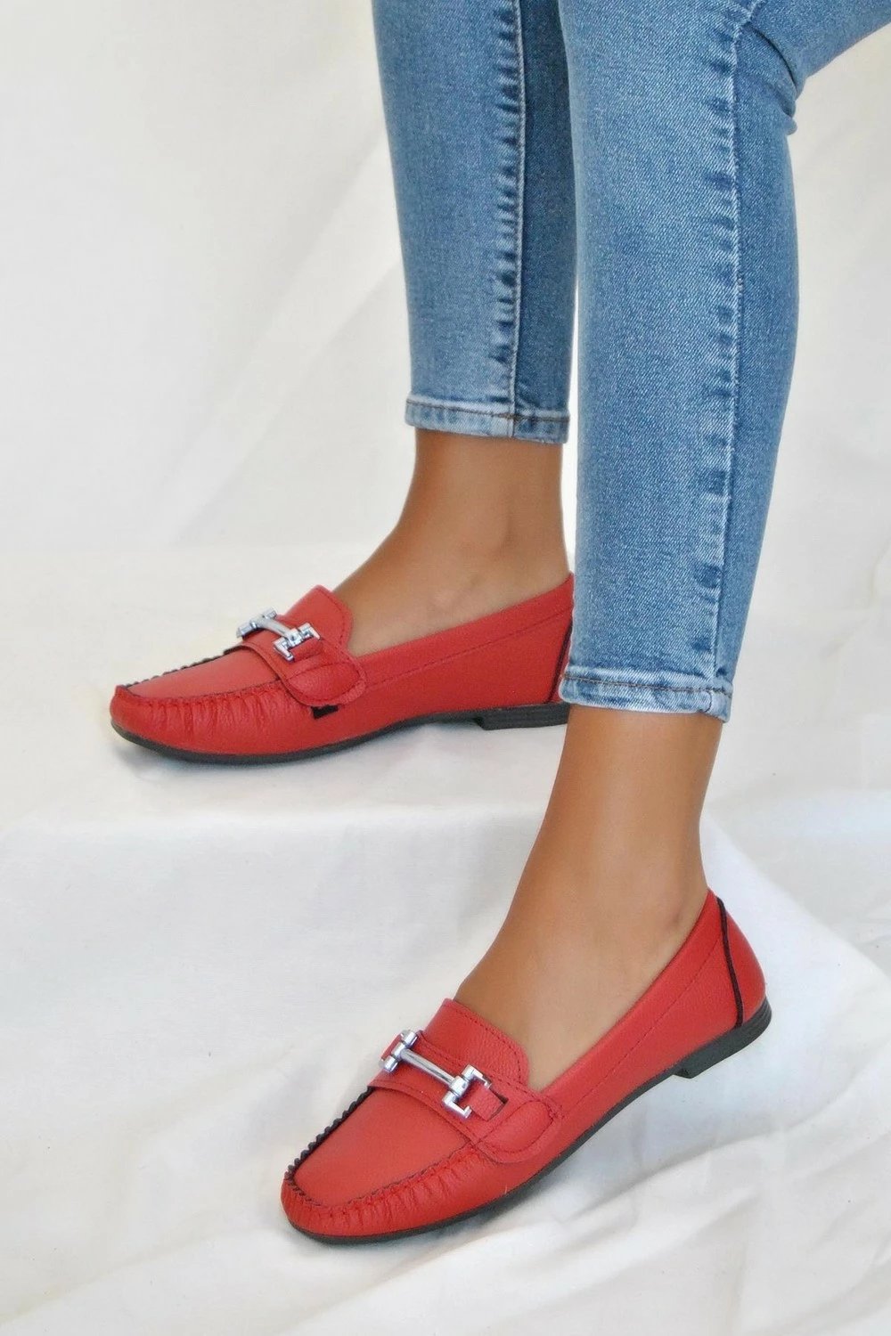 Këpucë për femra Pembe Potin, të kuqe 