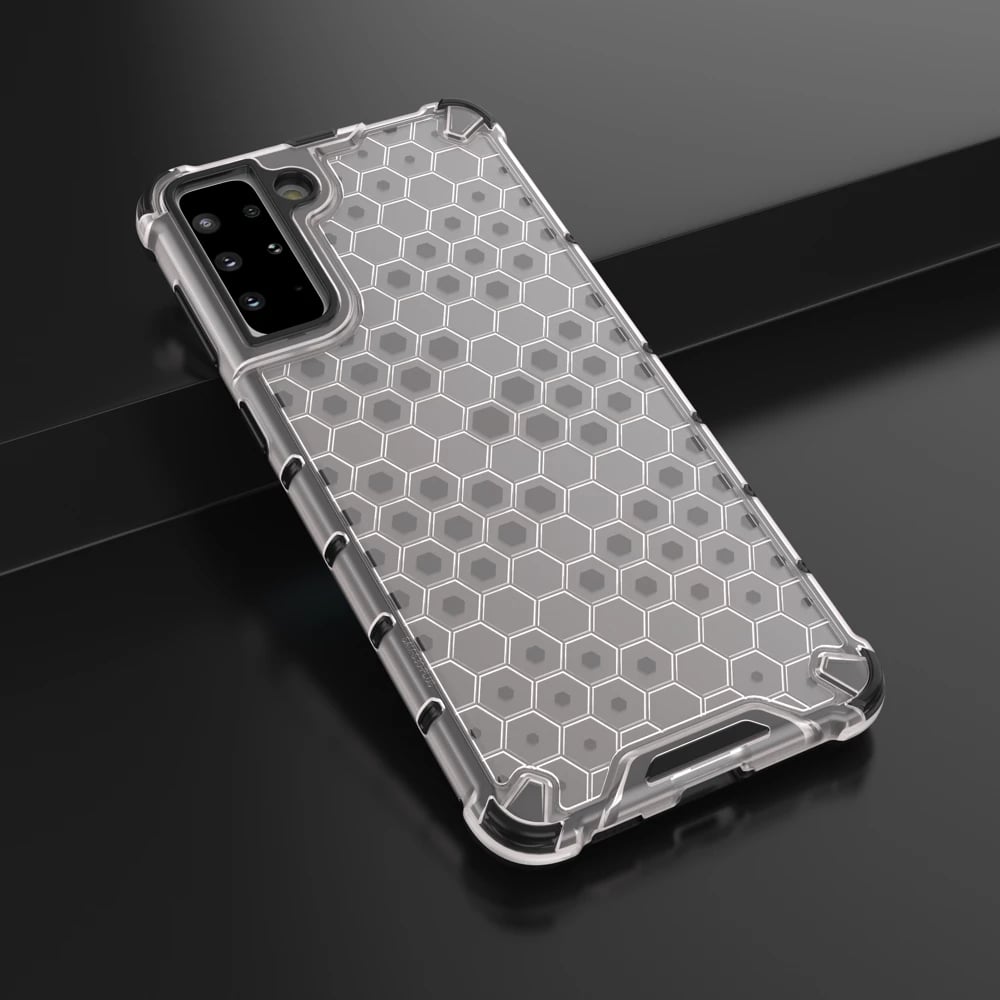 Mbështjellës Hurtel për Samsung Galaxy S22+, honeycomb, transparent