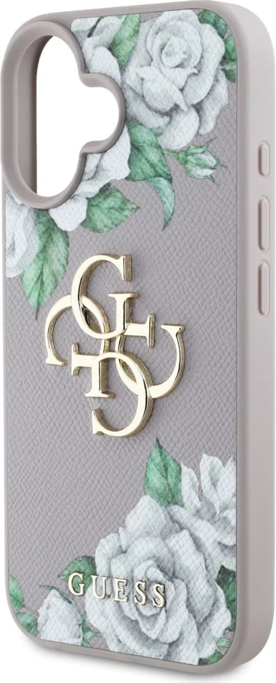 Mbështjellës Guess Grained Roses Big 4G Logo për iPhone 16, Vjollcë Mbështjellës Guess Grained Roses Big 4G Logo për iPhone 16, Vjollcë
