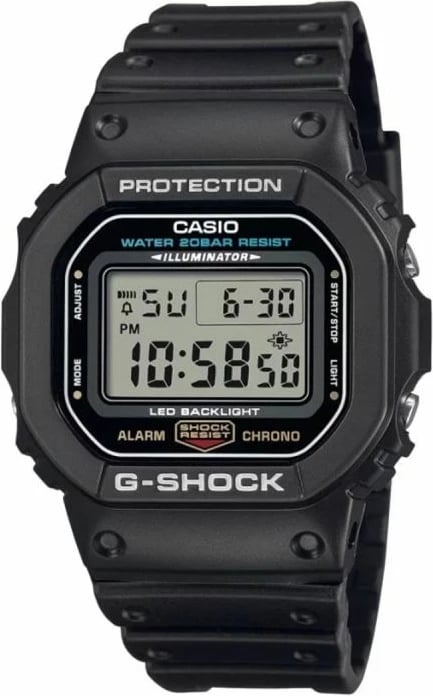 Orë dore për meshkuj Casio G-Shock, e zezë