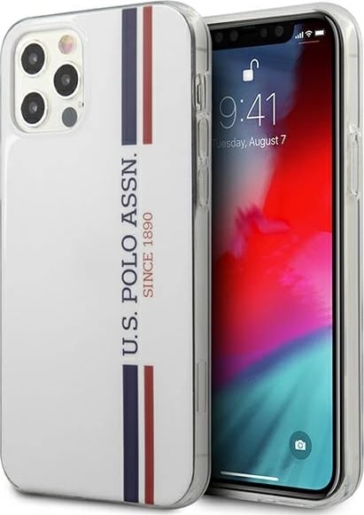 Mbështjellës U.S. Polo Assn. USHCP12LPCUSSWH për iPhone 12 Pro Max, Tricolor, Bardhë