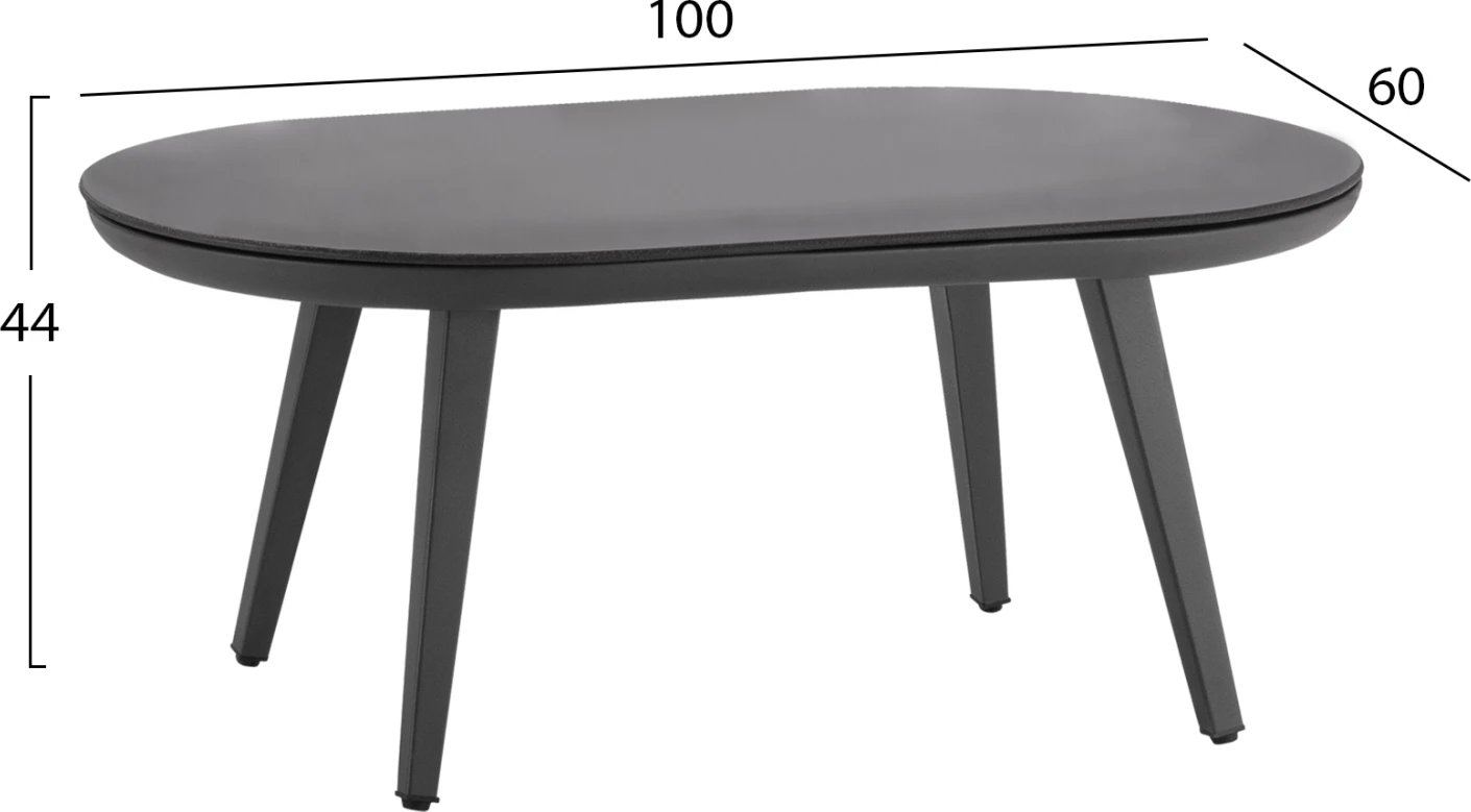 Set salloni 4 pjesë kornizë metalike dhe thurje gri FH5712