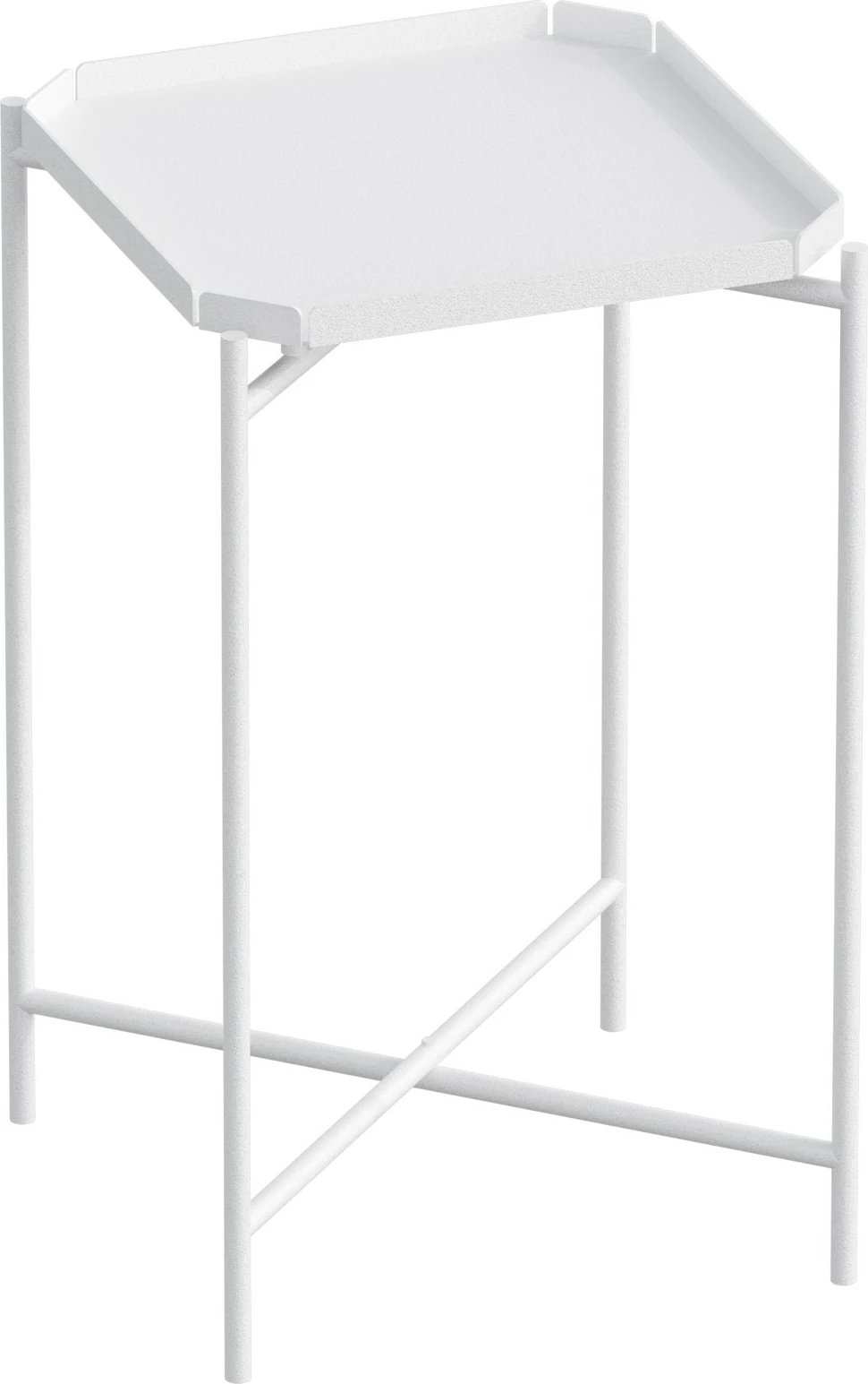 Tavolinë kafeje metalike, e bardhë, Hanah Home, SHB-008-B