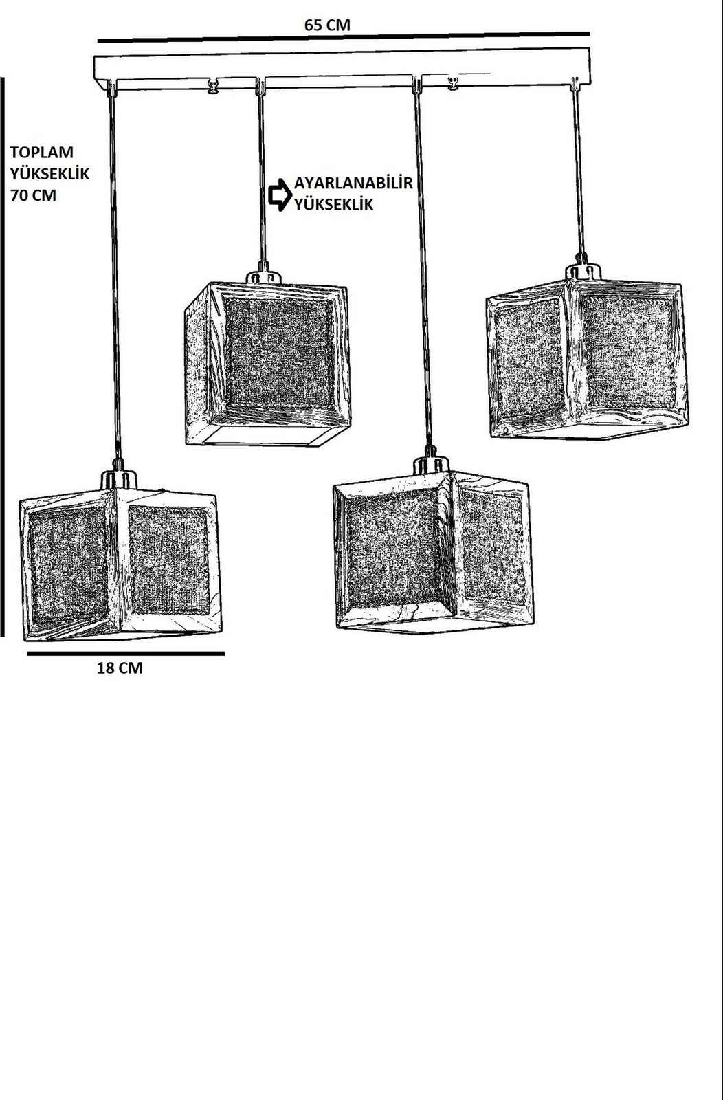 Kandil tavani Opviq, 8703-6, ngjyrë e zezë dhe ratan