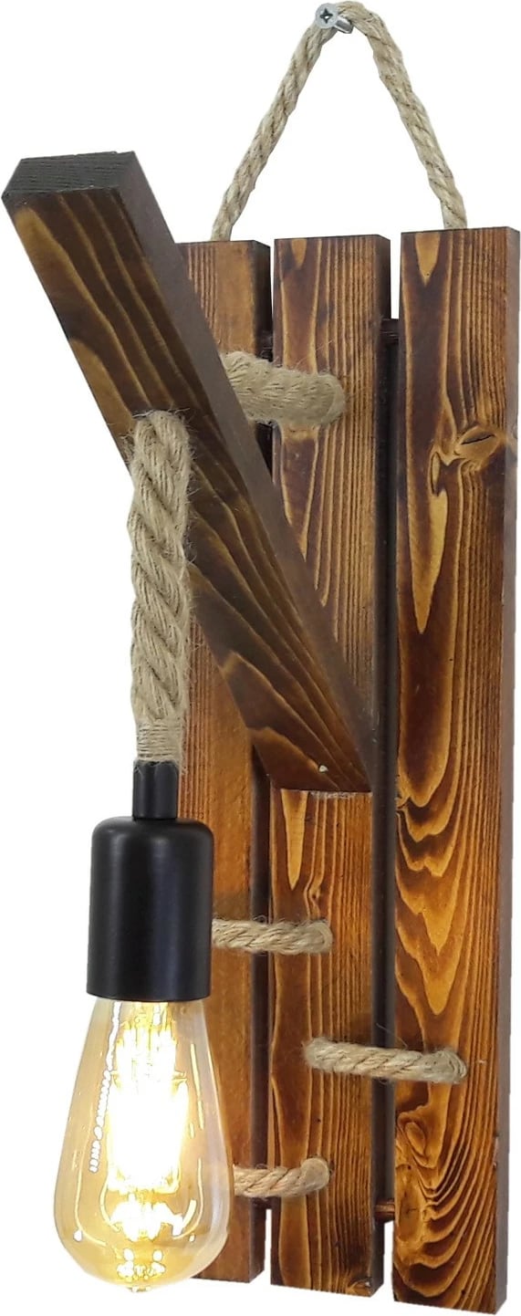 Llambë muri prej druri, ngjyrë arre, Opviq, Ahşap Aplik 19, 29x45x23cm Llambë muri prej druri, ngjyrë arre, Opviq, Ahşap Aplik 19, 29x45x23cm