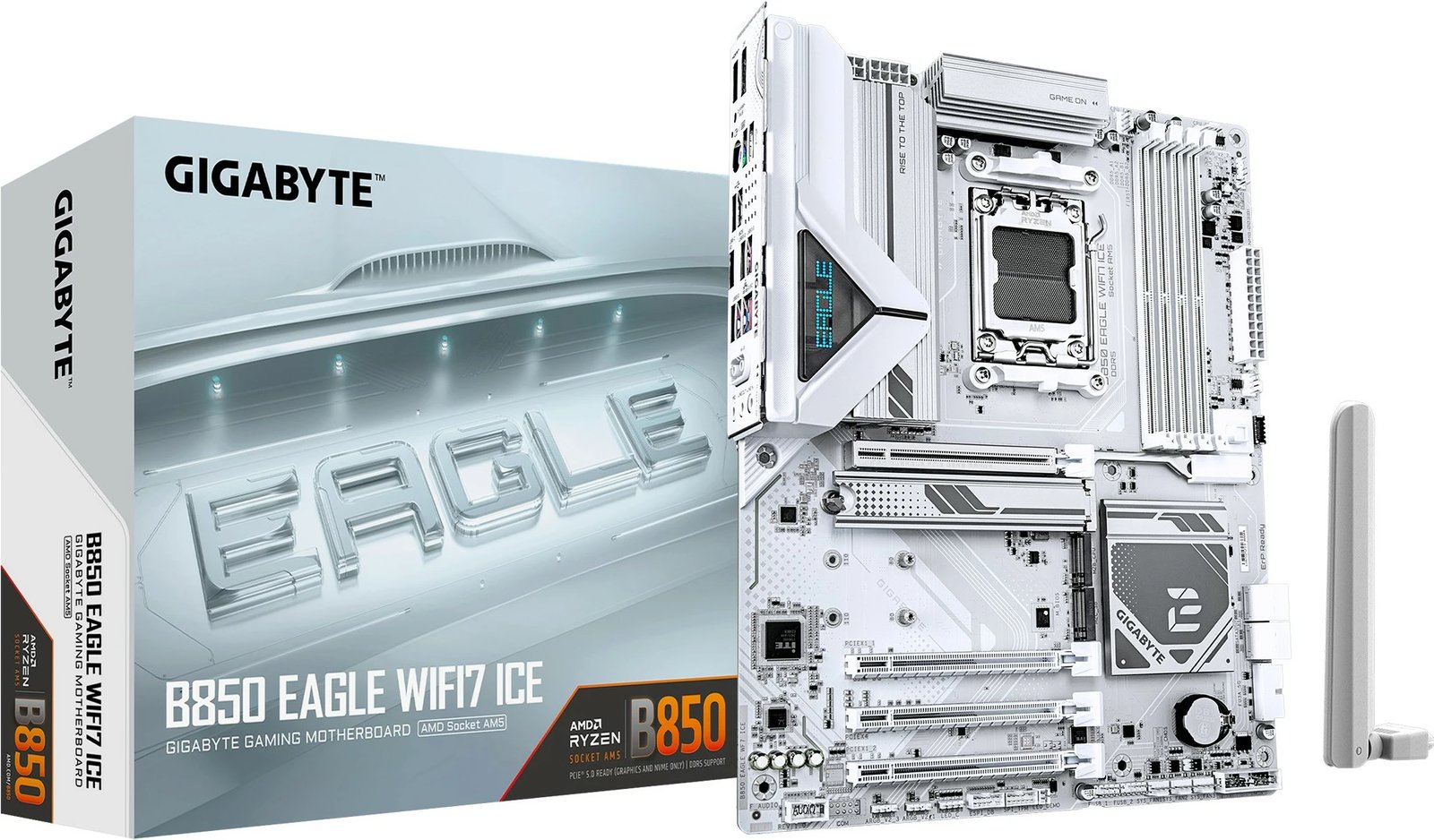 Pllakë amë Gigabyte B850 EAGLE WIFI7 ICE, Socket AM5, WiFi 7, e bardhë