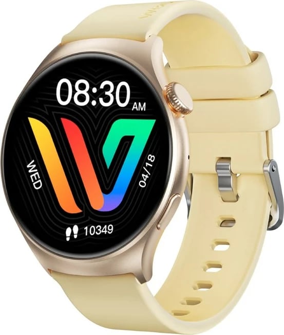 Smartwatch Weofly Curve WY-CURVE/GD, 1.43" AMOLED, Bluetooth 5.3, Gold