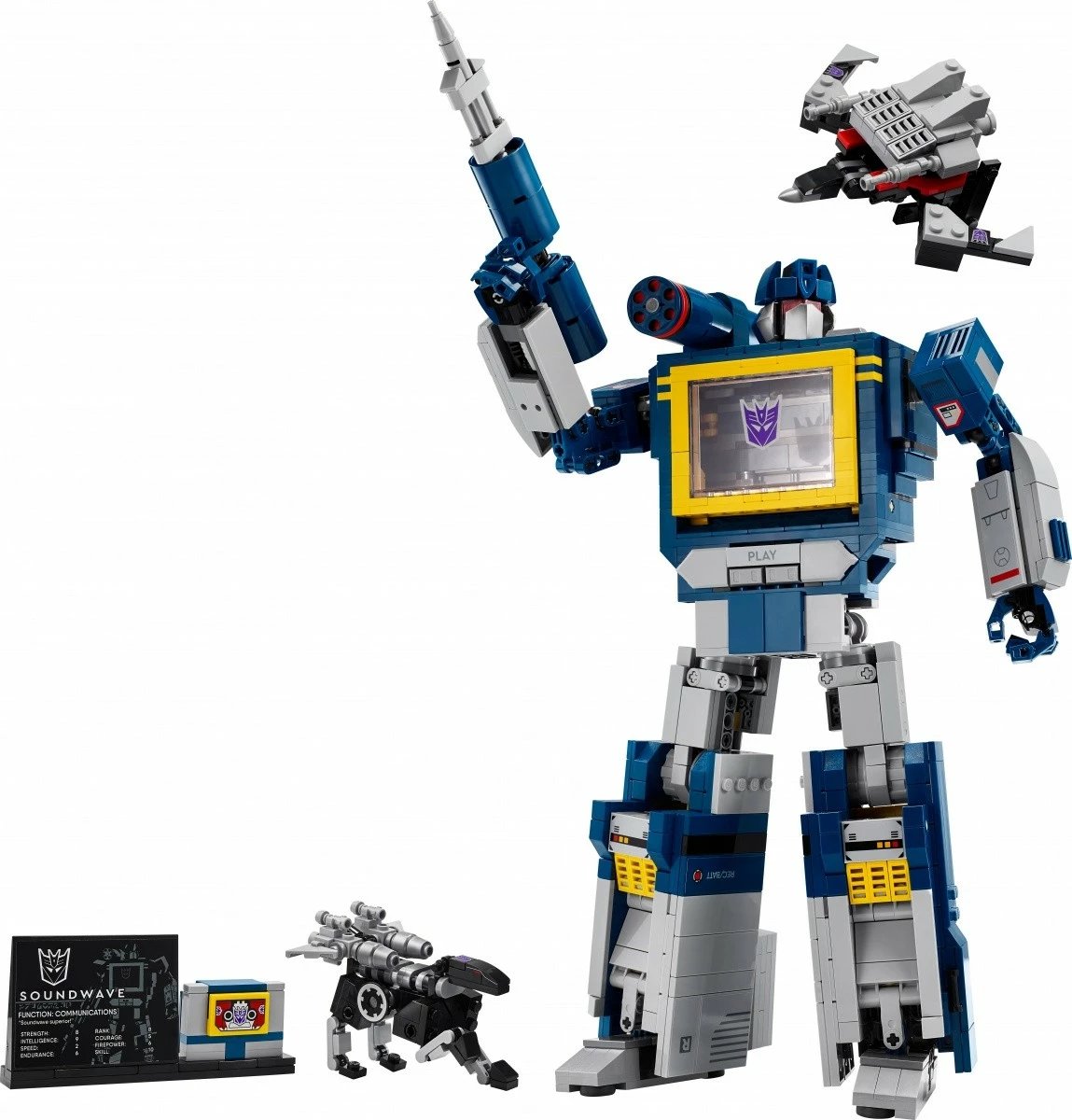 Set ndërtimi, LEGO Icons Transformers Soundwave 10358, 1505 copa, 33 cm, 18+