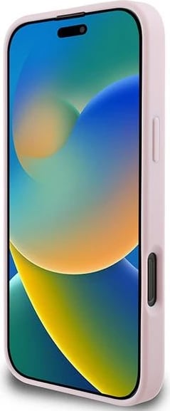 Mbështjellës Guess Grained Ring MagSafe për iPhone 16 Pro, Rozë Mbështjellës Guess Grained Ring MagSafe për iPhone 16 Pro, Rozë