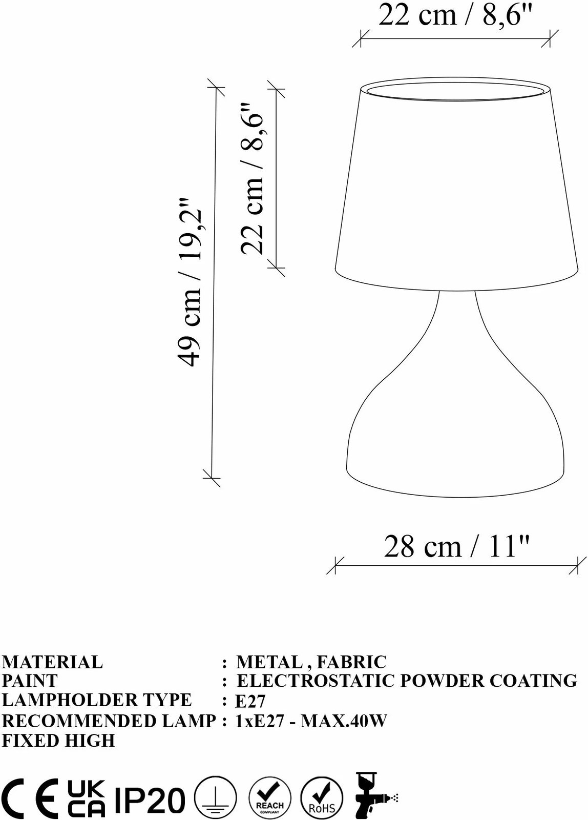 Llambë tavoline Opviq, Gota - 15472