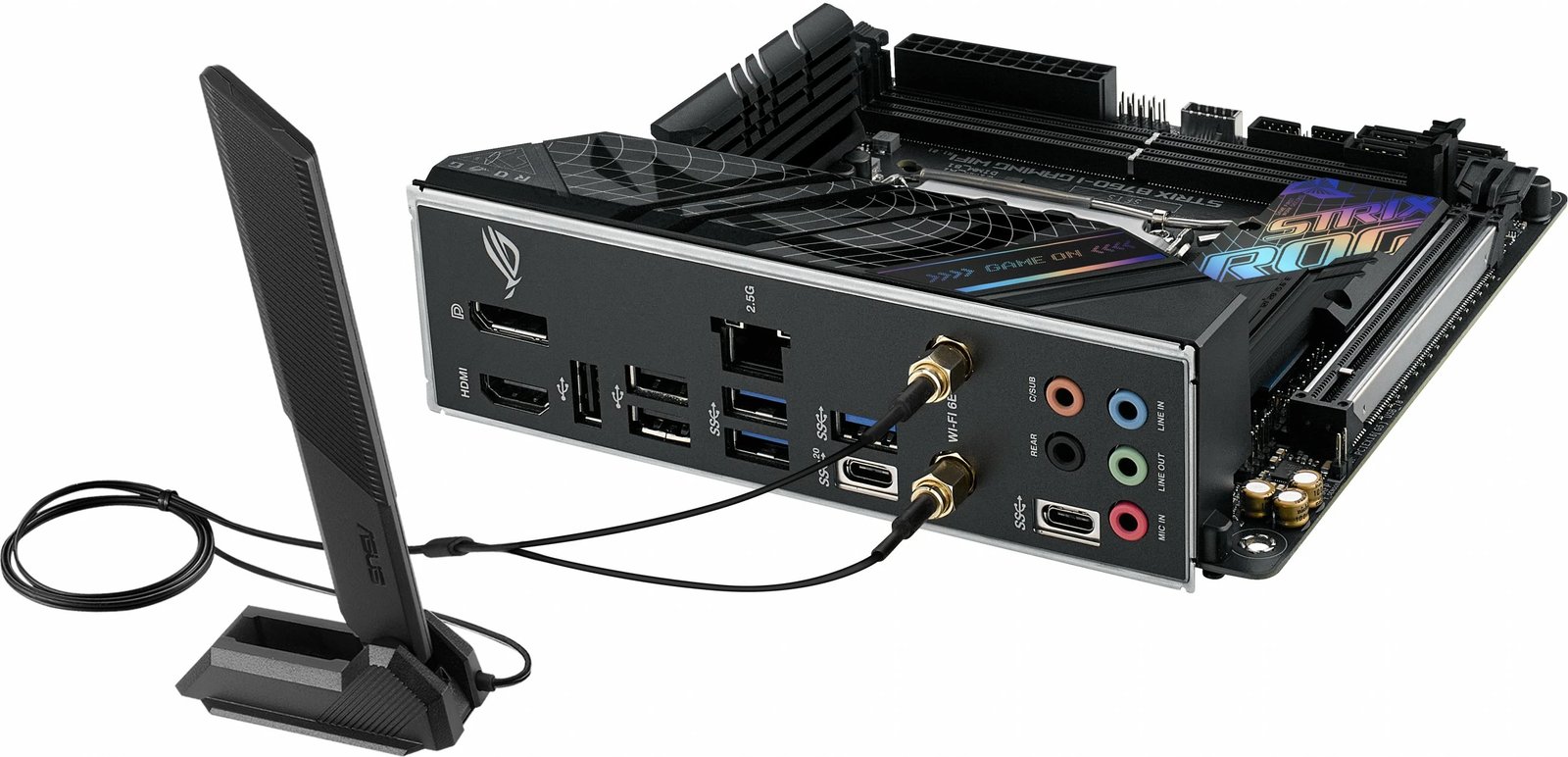 Pllakë amë ASUS ROG STRIX B760-I GAMING WIFI, Intel, LGA 1700, DDR5-SDRAM, 64 GB