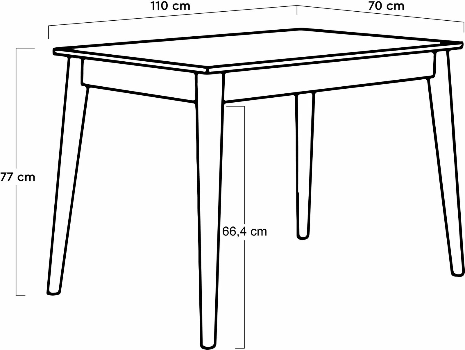 Tavolinë ngrënieje Hanah Home, e bardhë, Mms-504-Dd-2