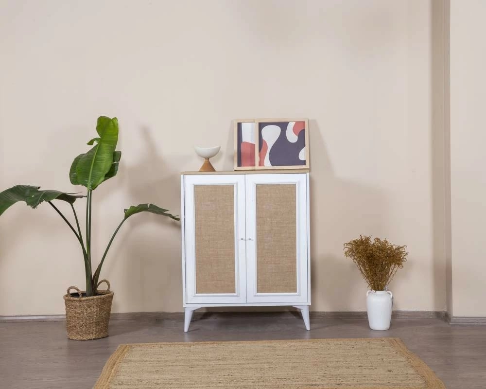 Bufe Skye Decor, ngjyrë e bardhë, lis