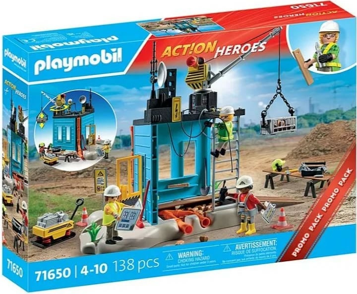 Set lodrash ndërtimi Playmobil Action Heroes 71650, 138 pjesë