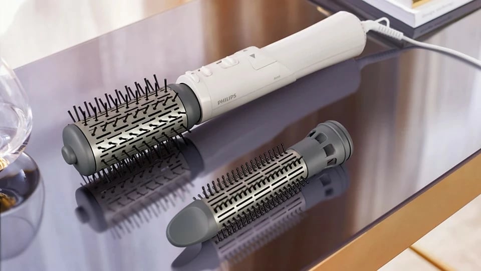 Tharëse dhe kaçurreluese flokësh Philips BHA710/00, 1000 W, 2 aksesorë, Gri/Bardhë