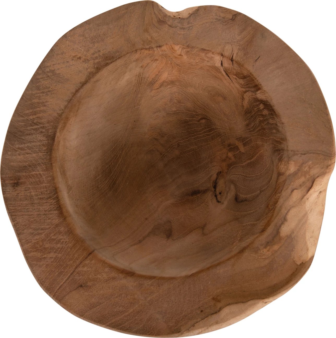 Enë dekorative për tavolinë, dru TEAK, YOKI, Φ19x6.5H cm