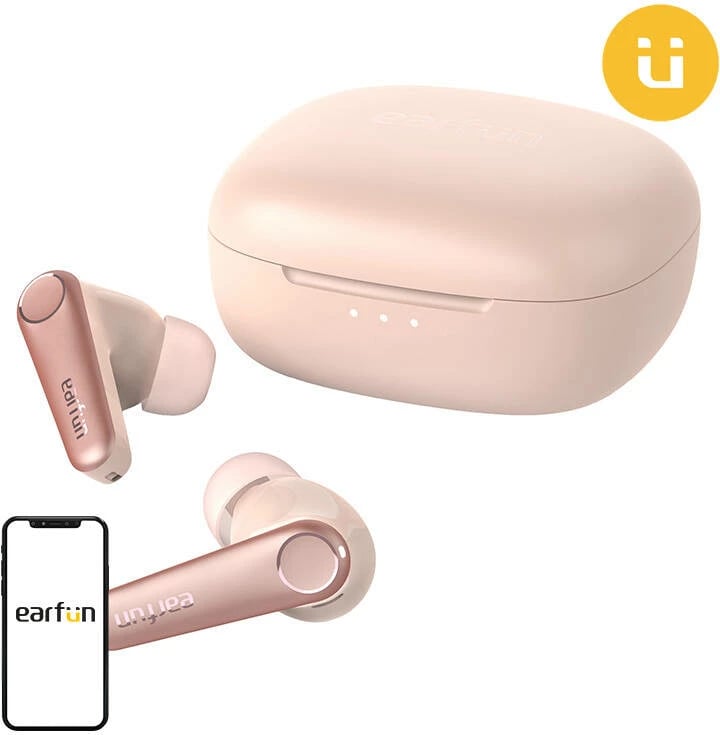 Kufje TWS EarFun Air Pro 3, ANC, Rozë