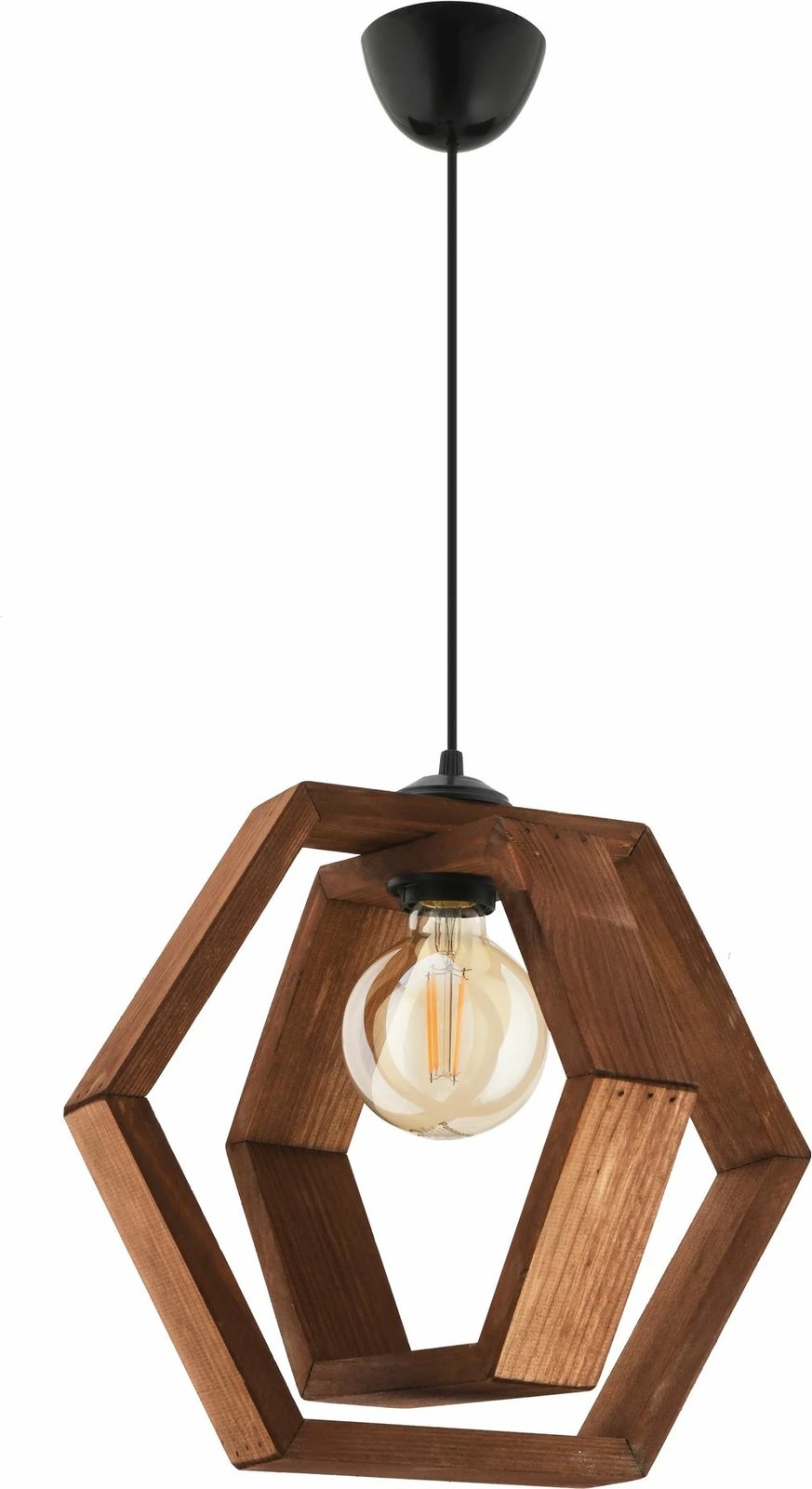 Llambë tavani Opviq, Dualhex, trup druri, ngjyrë kafe e zezë