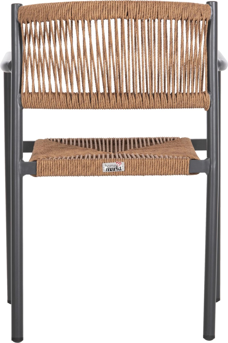 Karrige alumini STER FH5786.12, ngjyrë antracit, ratan sintetik, 55,5x53x78H cm