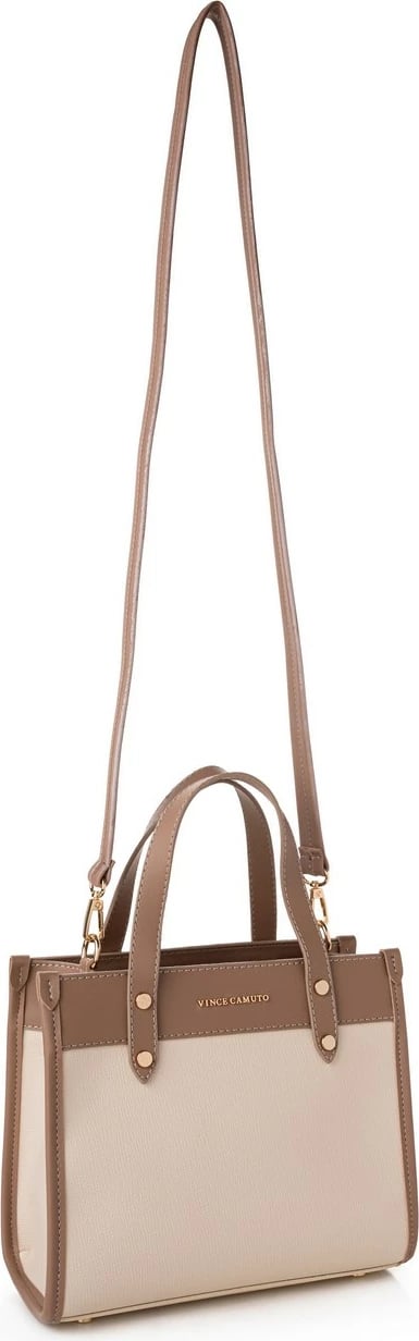 Çantë tote Cortona, ngjyrë krem dhe mink, Vince Camuto