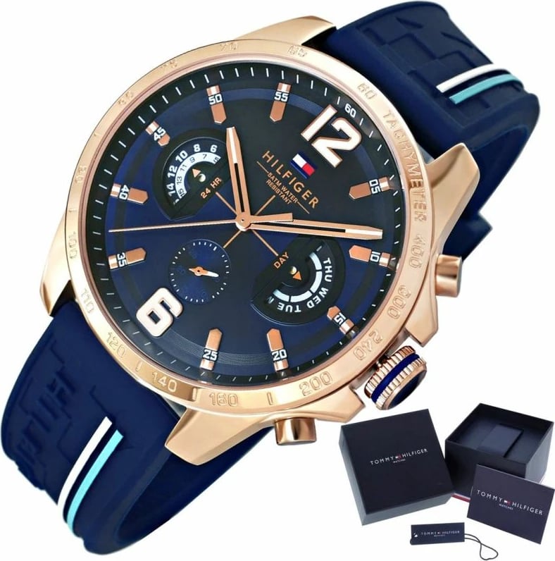 Orë dore për meshkuj Tommy Hilfiger, kaltër