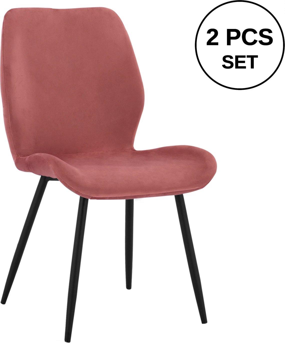 Karrige ngrënieje Klay, kadife ngjyrë mollë e kalbur & kornizë metalike e zezë, FH8730.02, 49X62,5X87 cm, set prej 2 copë