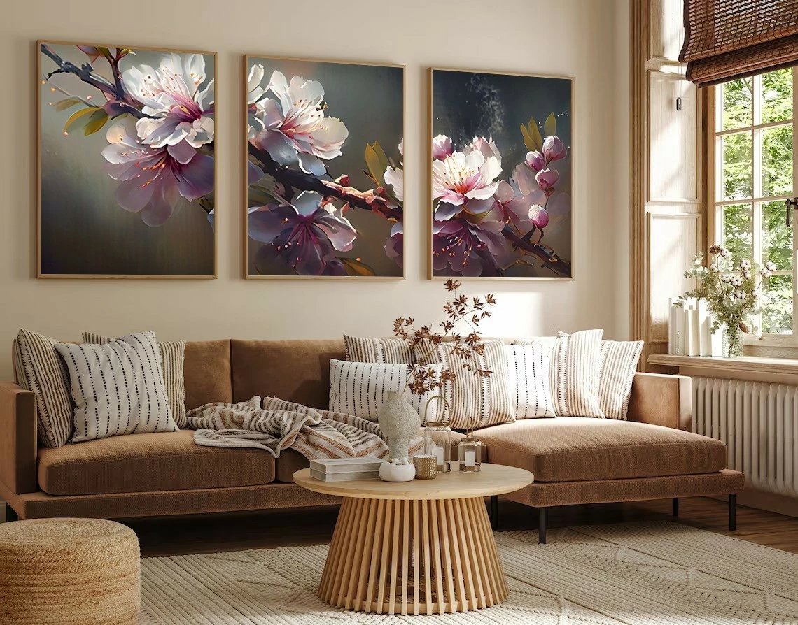 Pikturë dekorative me kornizë MDF (3 copë), Wallity, Huhu222, 50x70cm