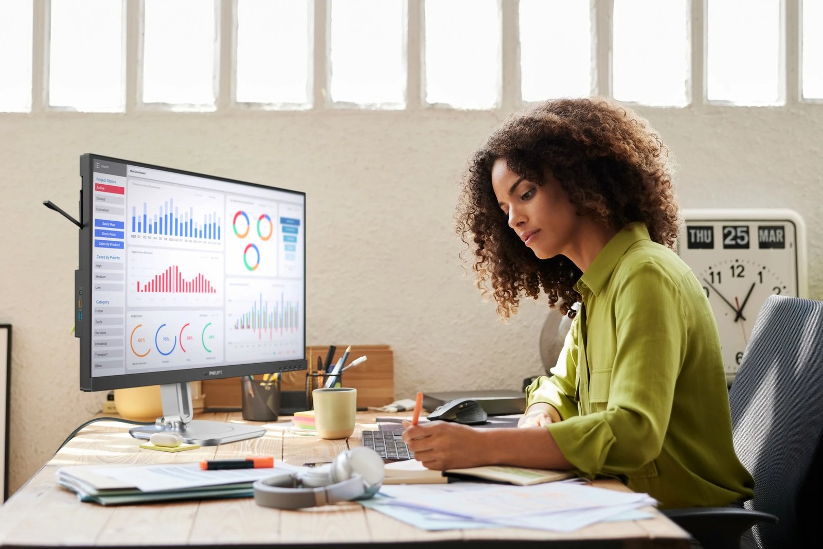 Monitor Philips 5000 series 27B2G5200/00, 27", Full HD, LCD, Anthracite