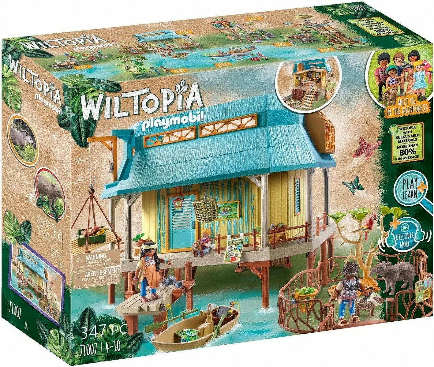 Set lodrash Playmobil Wiltopia Animal Care Center 71007, 347 pjesë
