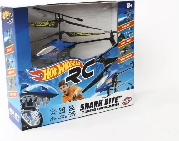 Helikopter RC Hot Wheels Shark Bite BTHW-H01, Blu
