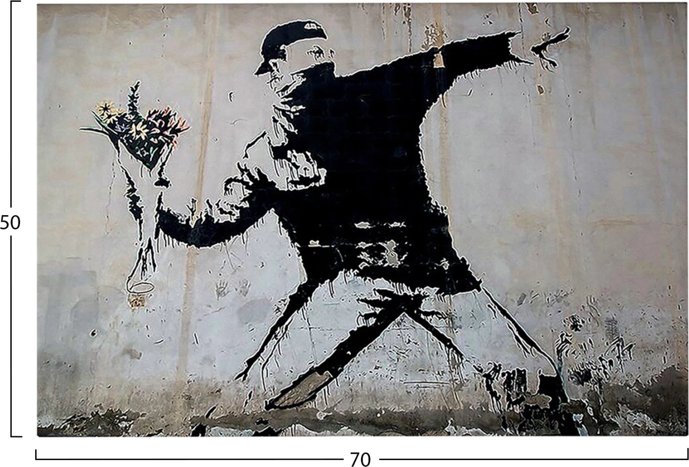 Pikturë muri GOBI, kanavacë e printuar, 70x3x50cm