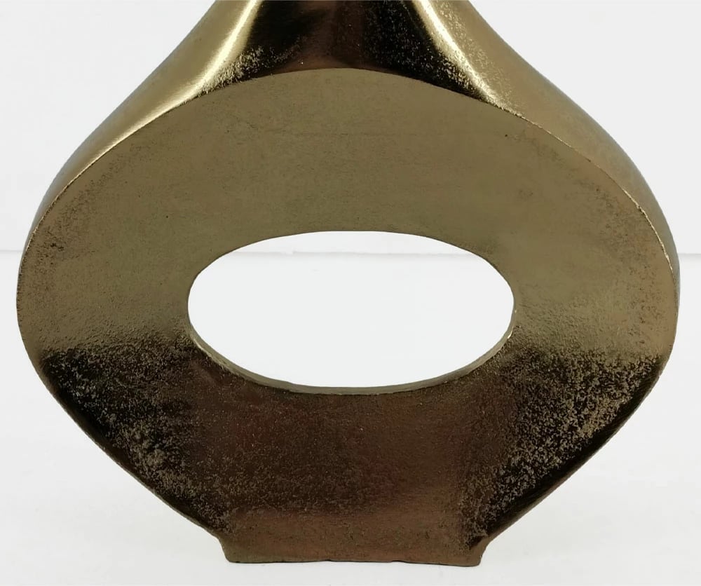 Vazo ovale ADEL, alumin, ngjyrë ari, 28x7x35cm