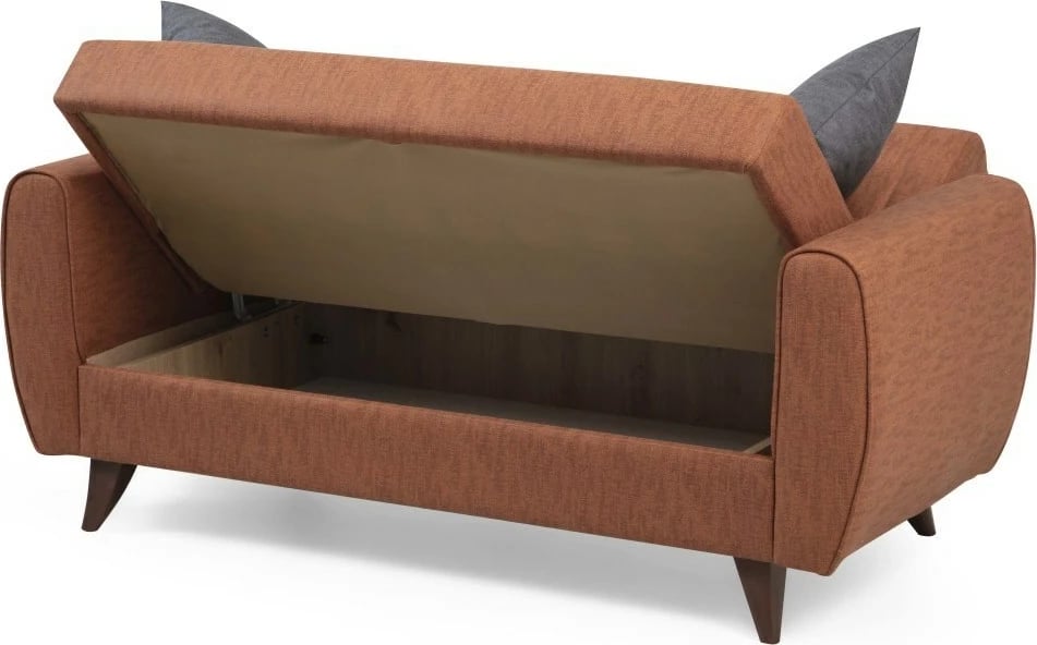 Divan 2-ulësesh që shndërrohet në shtrat, Atelier del Sofa, ngjyrë e kuqe qeramike (Tile Red)