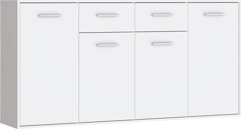 Bufe melamine, ngjyrë e bardhë, 162.3x34.2x81.7cm